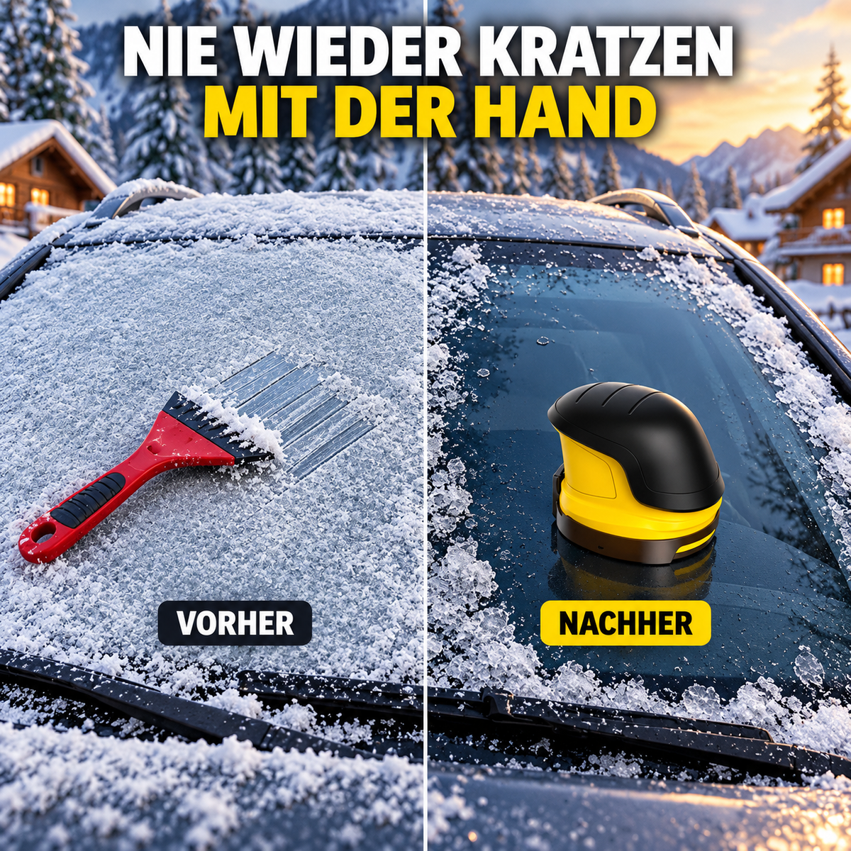 FrostKlar® – Elektrischer Eiskratzer für dein Auto